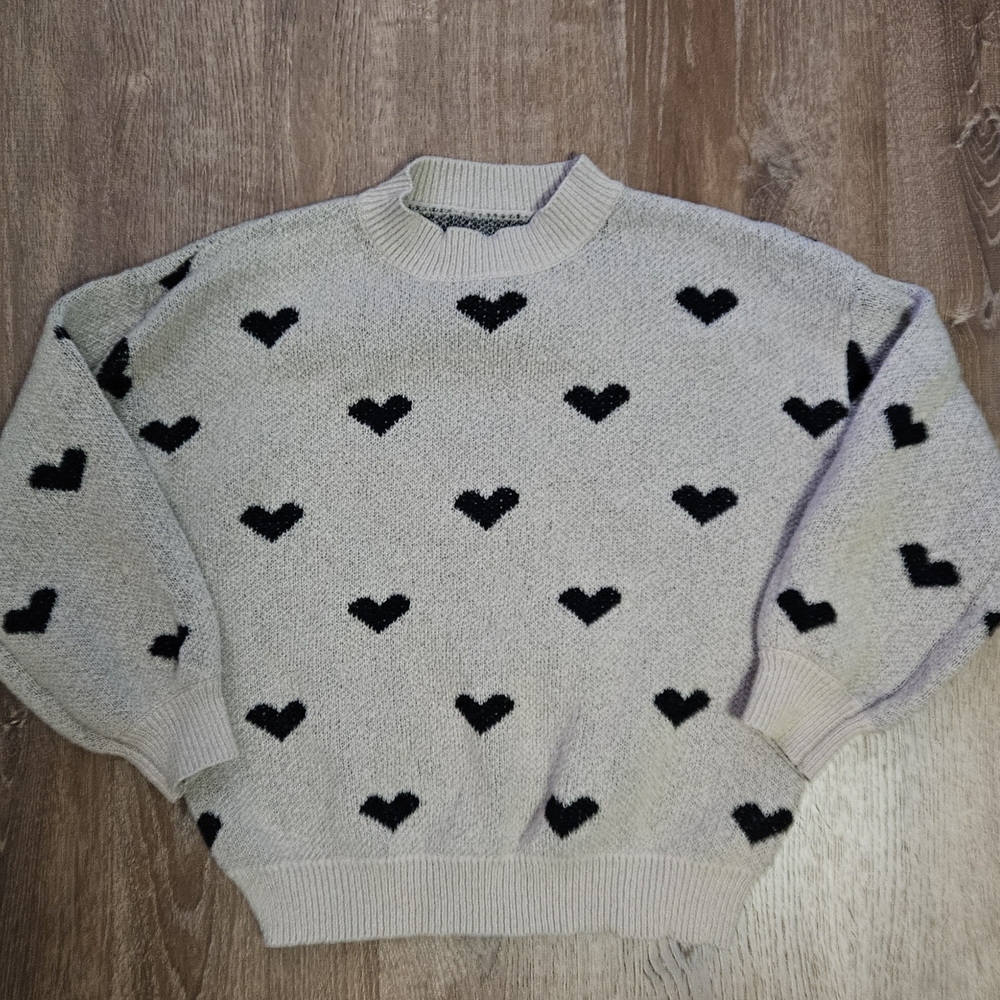 SHEIN Curve Black and Tan Knit Sweater